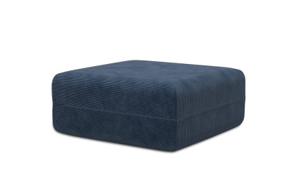Pouf non convertible et modulable - Velours côtelé Bleu
