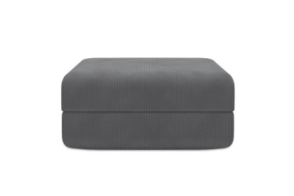 Pouf convertible et modulable, mousse écologique et assise ferme  - Velours côtelé Gris