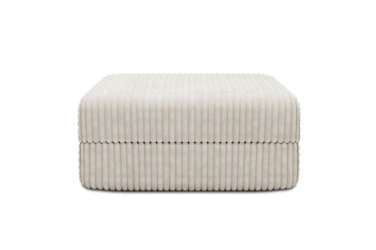 Pouf convertible et modulable, mousse écologique et assise ferme  - Velours côtelé XL Blanc