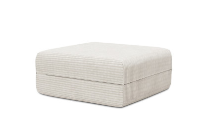 Pouf non convertible et modulable - Velours côtelé XL Blanc