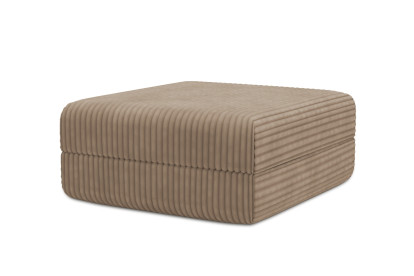 Pouf convertible et modulable, mousse écologique et assise ferme  - Velours côtelé XL Marron