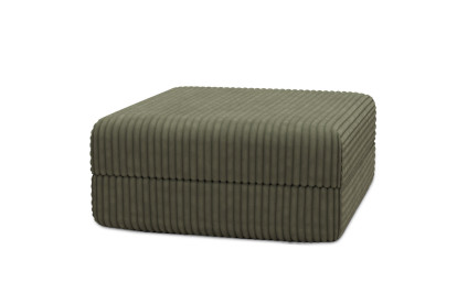 Pouf convertible et modulable, mousse écologique et assise ferme  - Velours côtelé XL Vert