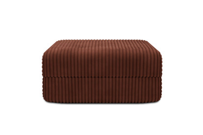 Pouf convertible et modulable, mousse écologique et assise ferme  - Velours côtelé XL Terracotta