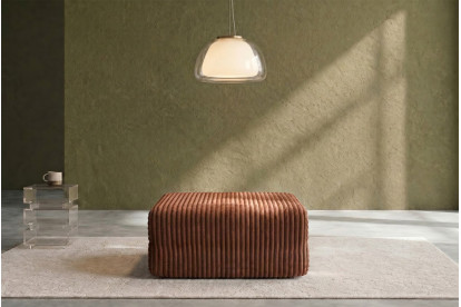 Pouf non convertible et modulable - Velours côtelé XL Terracotta