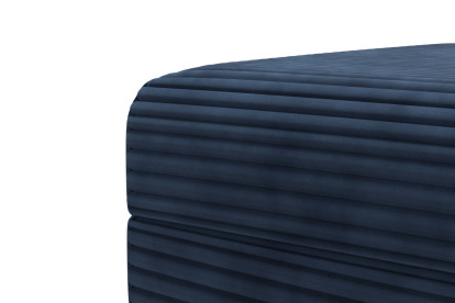 Pouf convertible et modulable, mousse écologique et assise ferme  - Velours côtelé XL Bleu