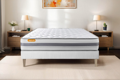 Matelas 200x200 cm Ressorts ensachés et Mémoire de forme - Memo Spring
