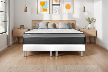 Matelas 135x190 cm Ressorts ensachés et Mémoire de forme - Vital Care