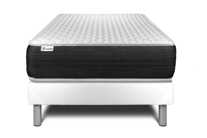 Ensemble Matelas Sommier 120x200 cm - Sommier Blanc (en kit) - Vitalspring