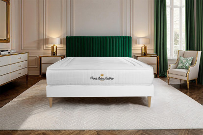 Ensemble Matelas Sommier 120x195 cm - Sommier Blanc (en kit) - Lancaster