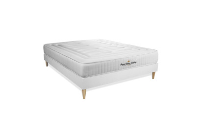 Ensemble Matelas Sommier 120x195 cm - Sommier Blanc (en kit) - Lancaster
