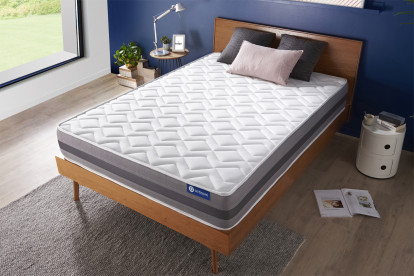 Matelas 133x182 cm Ressorts ensachés et Mémoire de forme - Actiflex Relax