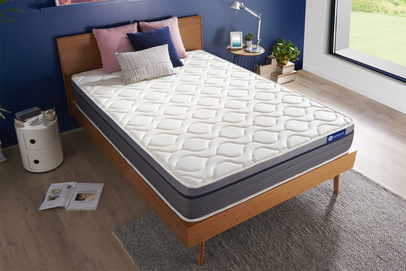 Matelas 100x210 cm Ressorts ensachés et Mémoire de forme - Actiflex Zen