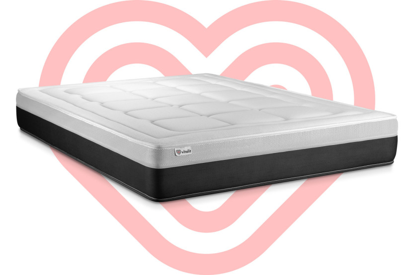 Matelas 135x190 cm Ressorts ensachés et Mémoire de forme - Vital Form