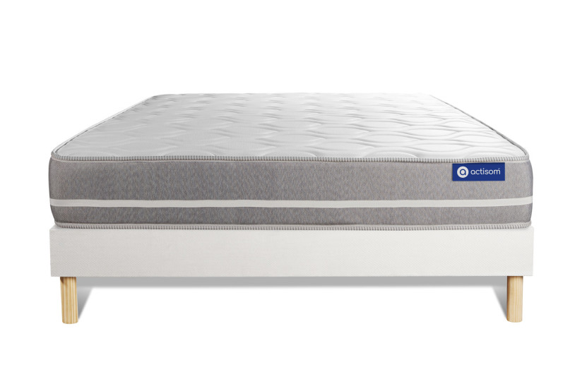 Ensemble Matelas Sommier 120x210 cm - Sommier Blanc (en kit) - Actiflex Touch