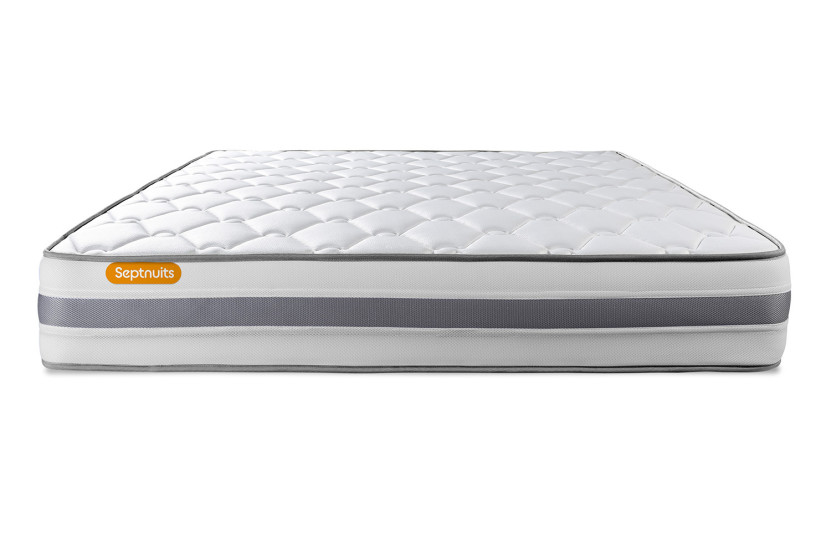Ensemble Matelas Sommier 200x200 cm - 2 Sommiers Gris - Memo Spring