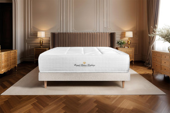 Ensemble Matelas Sommier 140x200 cm - Sommier Beige Clair (déjà monté) - Windsor Ensemble Matelas Sommier 140x200 cm - Sommier Beige Clair (déjà monté) - Windsor