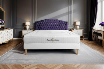 Ensemble Matelas Sommier 140x220 cm - Sommier Blanc (en kit) - Nottingham