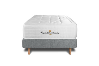 Ensemble Matelas Sommier 90x190 cm - Sommier Gris (déjà monté) - Windsor