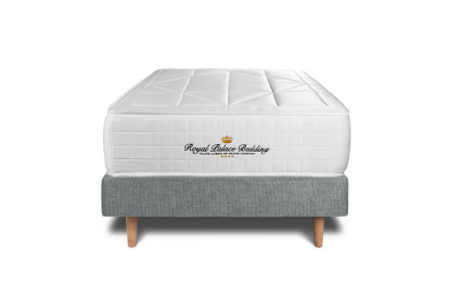 Ensemble Matelas Sommier 90x190 cm - Sommier Gris (déjà monté) - Windsor