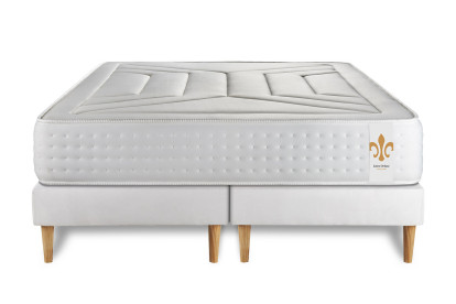 Ensemble Matelas Sommier 160x200 cm - 2 Sommiers Blanc - Vingt-Quatre