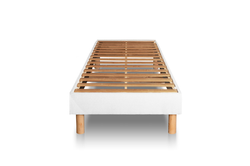 Ensemble Matelas Sommier 120x190 cm - Sommier Blanc (en kit) - Supérieur