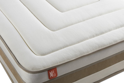 Ensemble Matelas Sommier 90x190 cm - Sommier Beige (en kit) - Le Raffiné