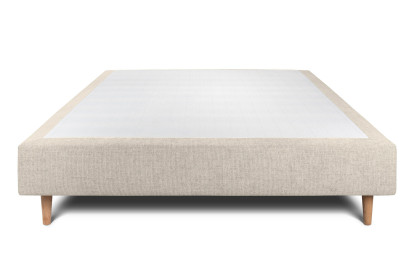 Sommier Tapissier 140x200 cm - H35 cm - Toile nattée - Beige clair