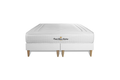Ensemble Matelas Sommier 160x200 cm - 2 Sommiers Blanc - Lancaster