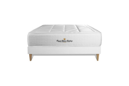 Ensemble Matelas Sommier 160x200 cm - Sommier Blanc (déjà monté) - Windsor