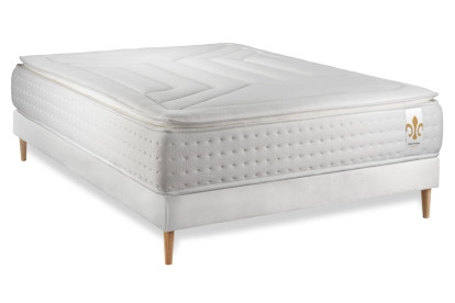 Ensemble Matelas Sommier 180x200 cm - Sommier Blanc (en kit) - Vingt-Quatre PLUS