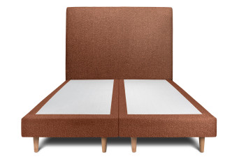 Lit 2x80x200 cm avec Tête de lit tapissée - Tissu Bouclette