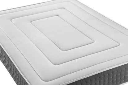 Ensemble Matelas Sommier 140x200 cm - Sommier Blanc (déjà monté) - Vingt-Six