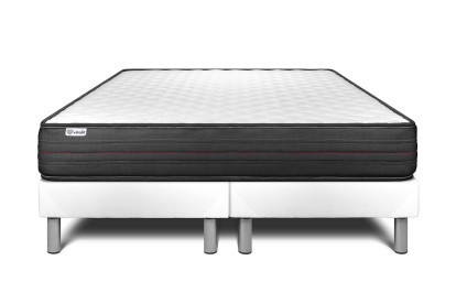 Ensemble Matelas Sommier 200x200 cm - 2 Sommiers Blanc - Vitalpower