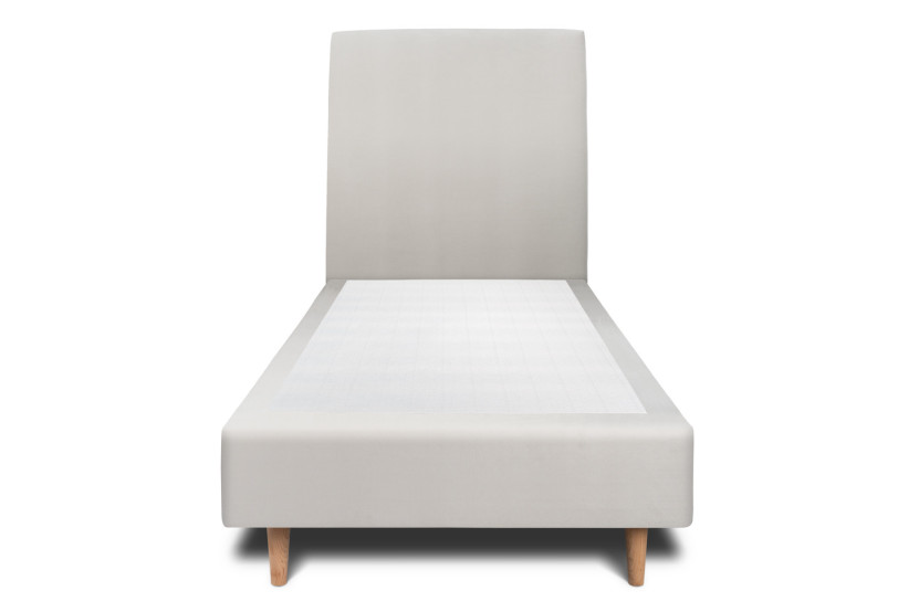 Lit 90x200 cm avec Tête de lit tapissée - Tissu Velours