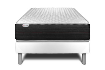 Ensemble Matelas Sommier 90x200 cm - Sommier Blanc (en kit) - Vitalmemo One