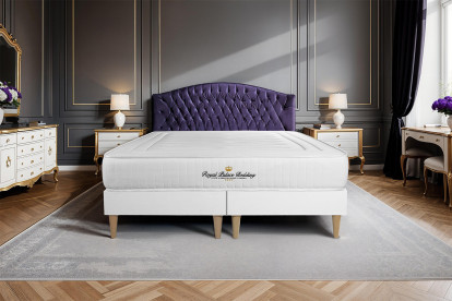 Ensemble Matelas Sommier 200x200 cm - 2 Sommiers Blanc - Nottingham