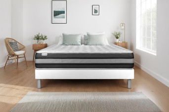 Matelas 140x190 cm Ressorts ensachés et Mémoire de forme - Vitalspring Zen
