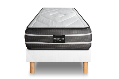 Ensemble Matelas Sommier 80x200 cm - Sommier Blanc (déjà monté) - Exclusive