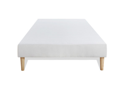Ensemble Matelas Sommier 90x190 cm - Sommier Blanc (déjà monté) - Le Douillet