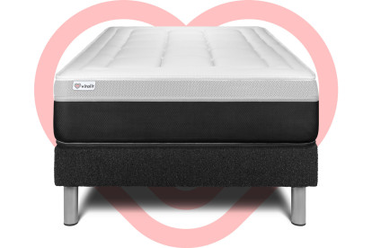 Ensemble Matelas Sommier 90x200 cm - Sommier Noir (en kit) - Vital Form