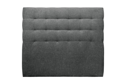 Tête de lit 180 cm Capitonnée - Tissu Toile Natté Gris Anthracite