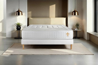 Matelas 200x200 cm Ressorts ensachés et Mémoire de forme - Vingt-Quatre