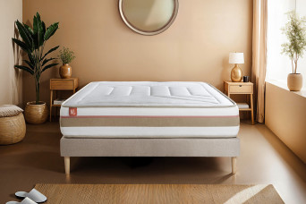Matelas 140x200 cm Ressorts ensachés et Mémoire de forme - Le Tendre