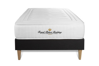 Ensemble Matelas Sommier 90x190 cm - Sommier Noir (en kit) - Nottingham Ensemble Matelas Sommier 90x190 cm - Sommier Noir (en kit) - Nottingham