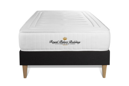 Ensemble Matelas Sommier 90x190 cm - Sommier Noir (en kit) - Nottingham