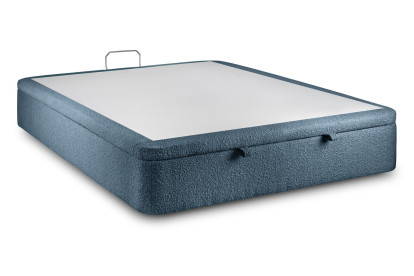 Sommier Coffre 200x200 cm - Bouclette - Bleu