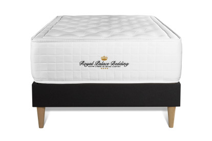 Ensemble Matelas Sommier 90x190 cm - Sommier Noir (déjà monté) - Buckingham