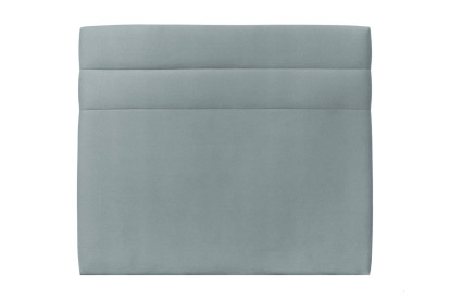 Tête de lit 140 cm Lignes - Tissu Velours Gris Bleute