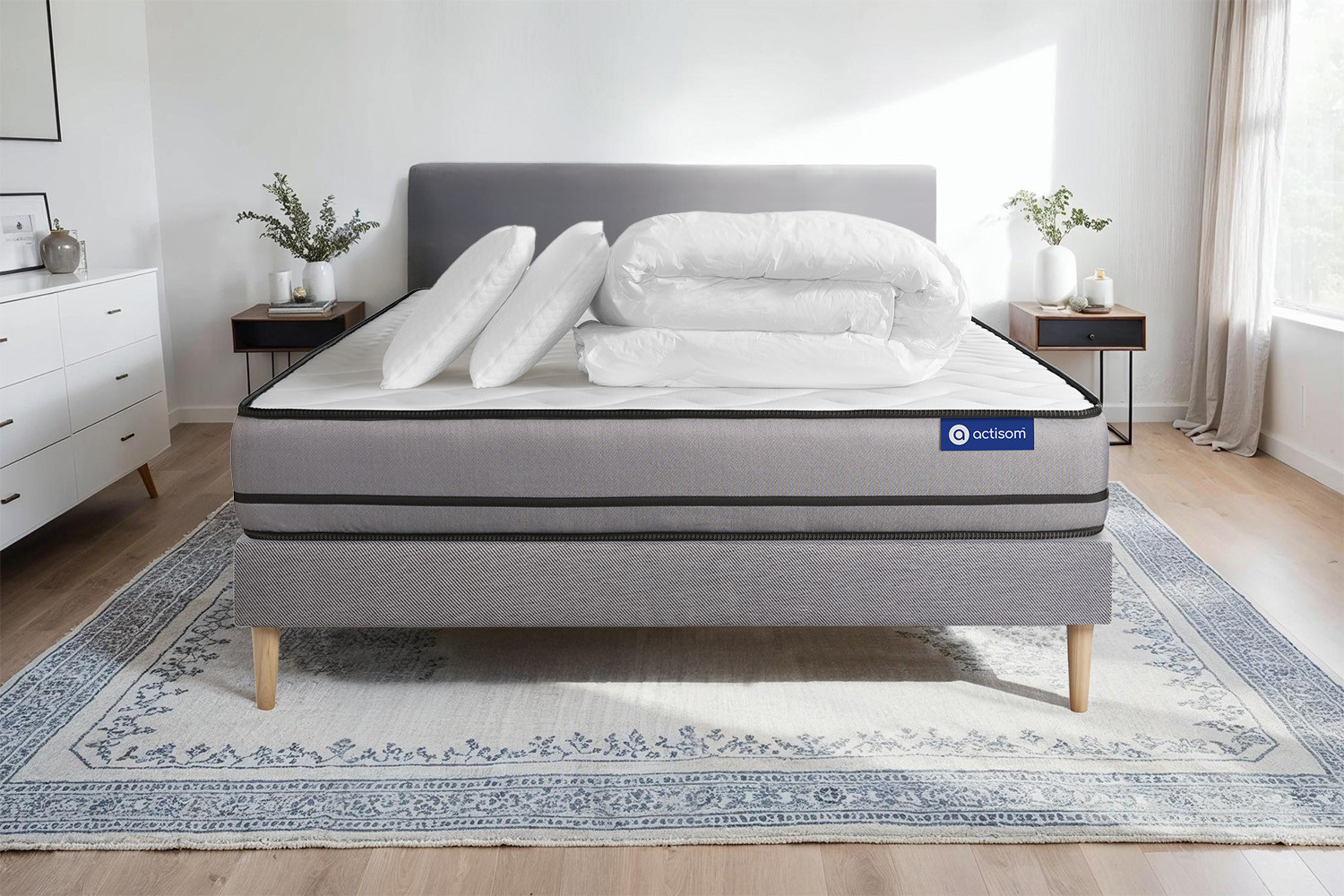 Lit Complet Sommier Matelas 140x190