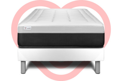 Ensemble Matelas Sommier 90x190 cm - Sommier Blanc (en kit) - Vital Form